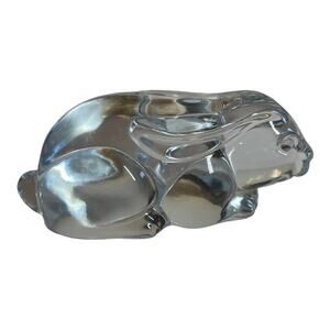 Crystal Princess House Glass Bunny Paper Weight Decor Easter